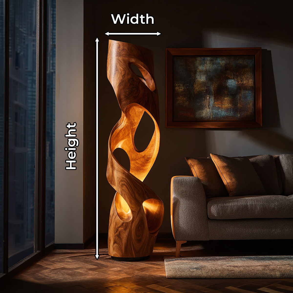 Organic Accent Lamp Living Room Kitchen Dining Room Corner Space