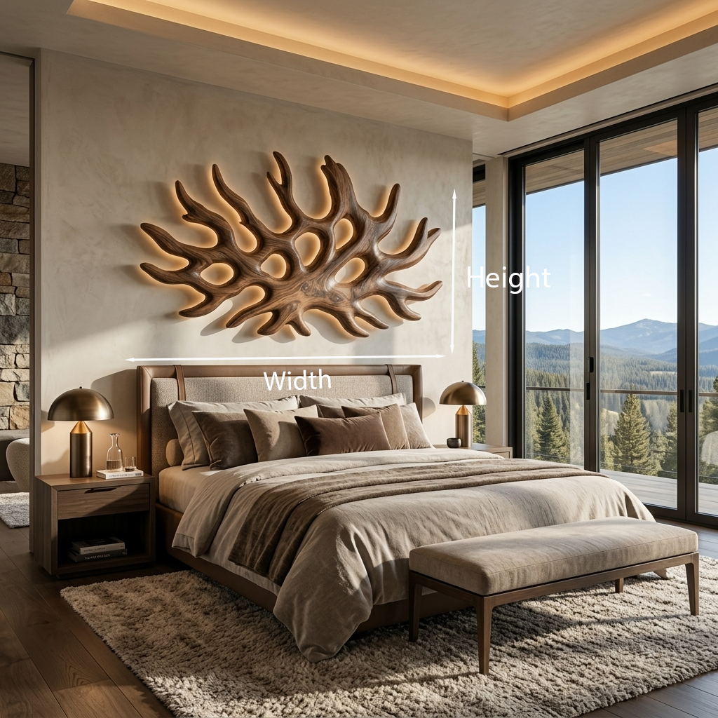 Organic Root Shape Wood LED Wall Sculpture For Rustic Home Decor