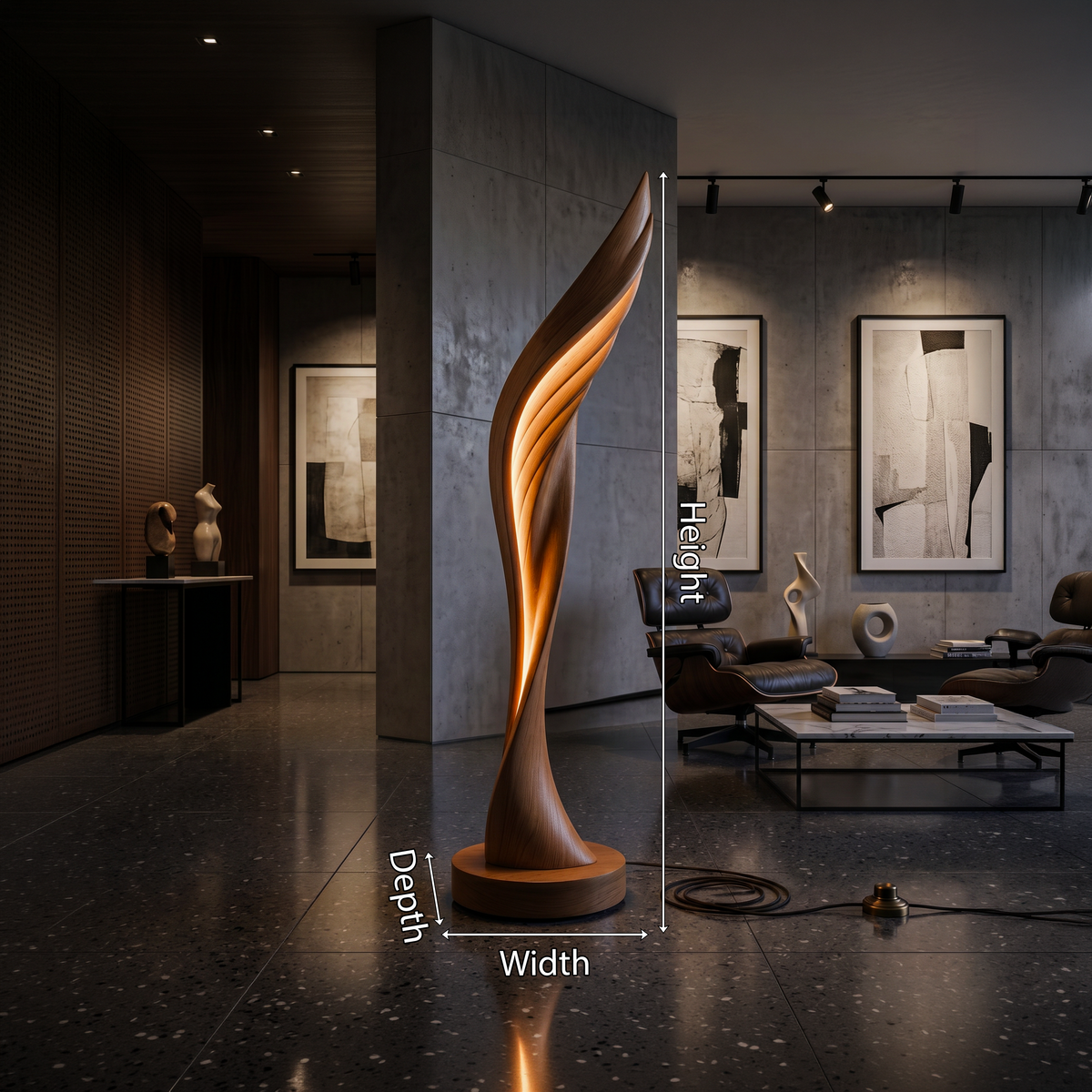 Minimalist Open Wing Floor Lamp For Contemporary Interior