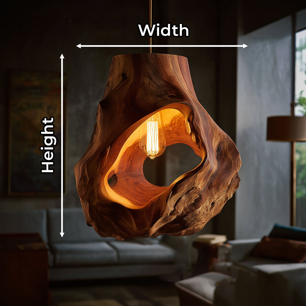 Organic Sculptural Table Lamp Bedroom Reading Nook Loft Corner