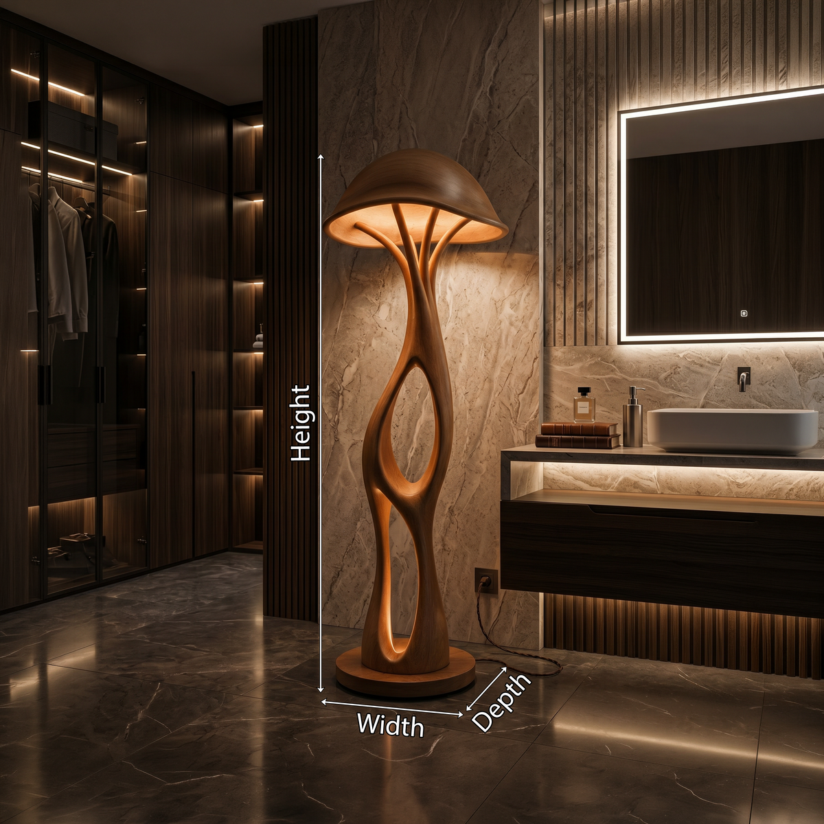 Contemporary Dome Mushroom Floor Lamp For Bedroom