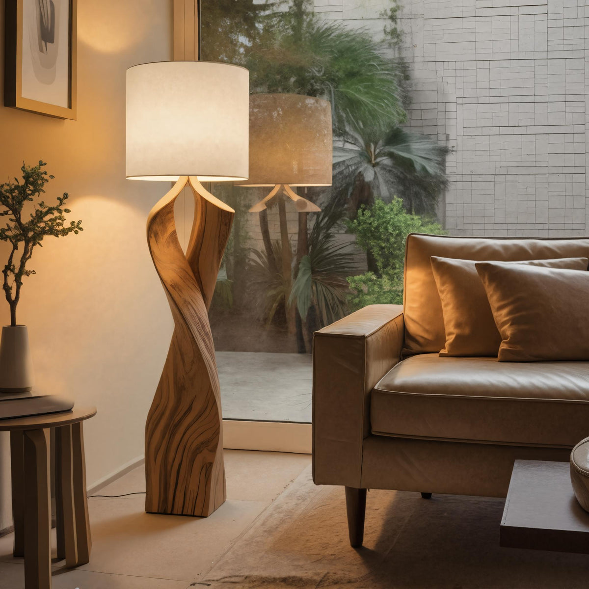 Modern Twisted Floor Lamp For Bedroom Or Living Room