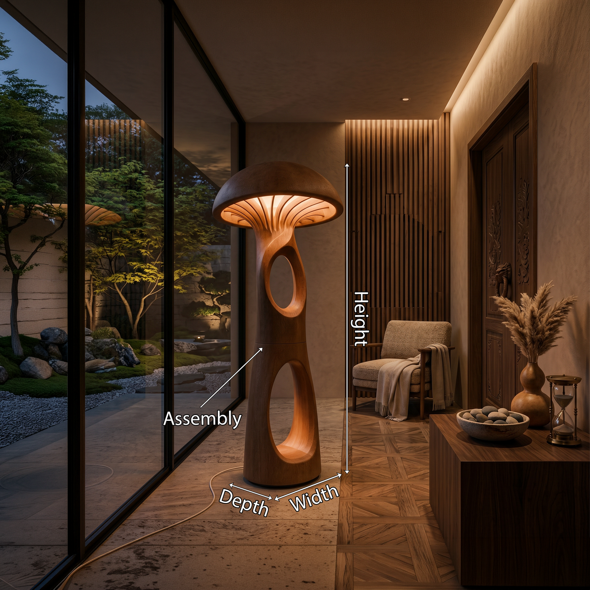 Mid Century Mushroom Floor Lamp For Cozy Corner