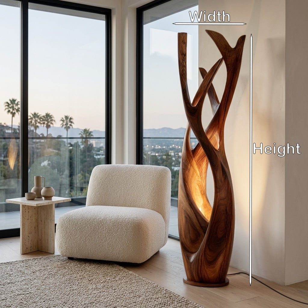 Wooden Floor Lamp For Contemporary Apartment
