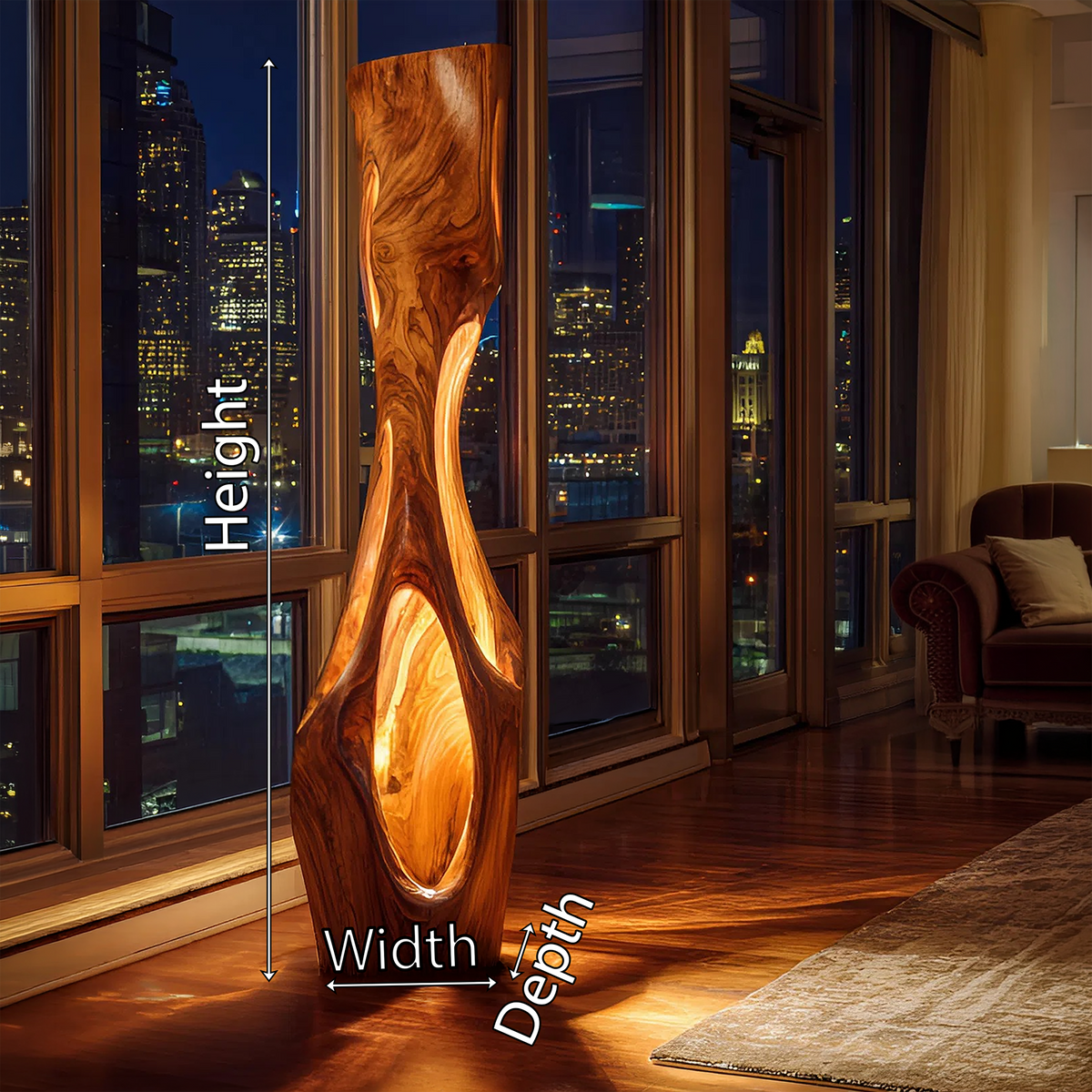 Modern Sculptural Table Lamp Living Room Bedroom Kitchen Corner