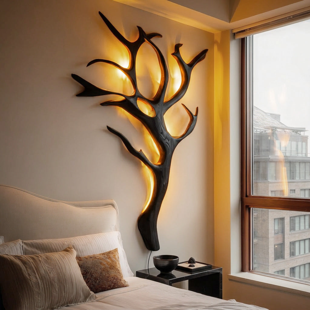 Handcrafted Branch Wall Lamp For Wall Decor