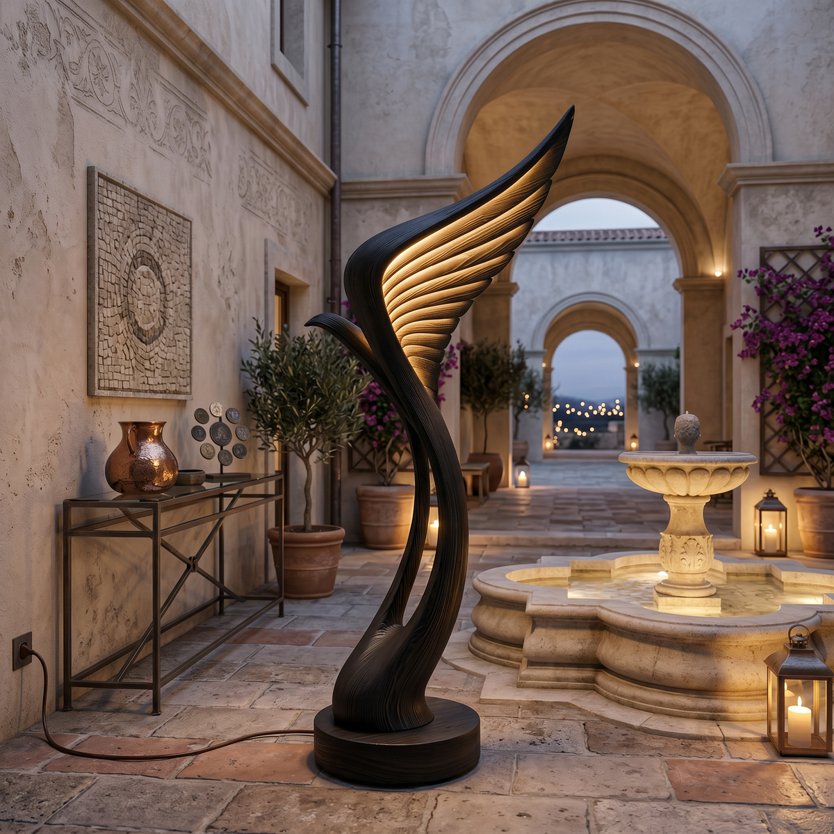 Mid Century Feather Wing Floor Lamp For Living Space