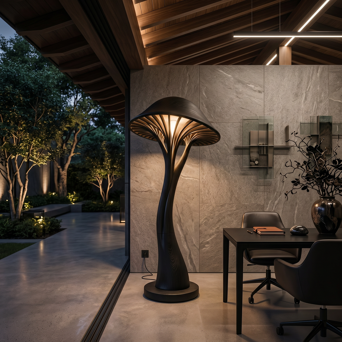 Contemporary Bloom Mushroom Floor Lamp For Living Room