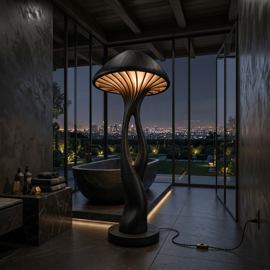 Organic Canopy Mushroom Floor Lamp For Bedside