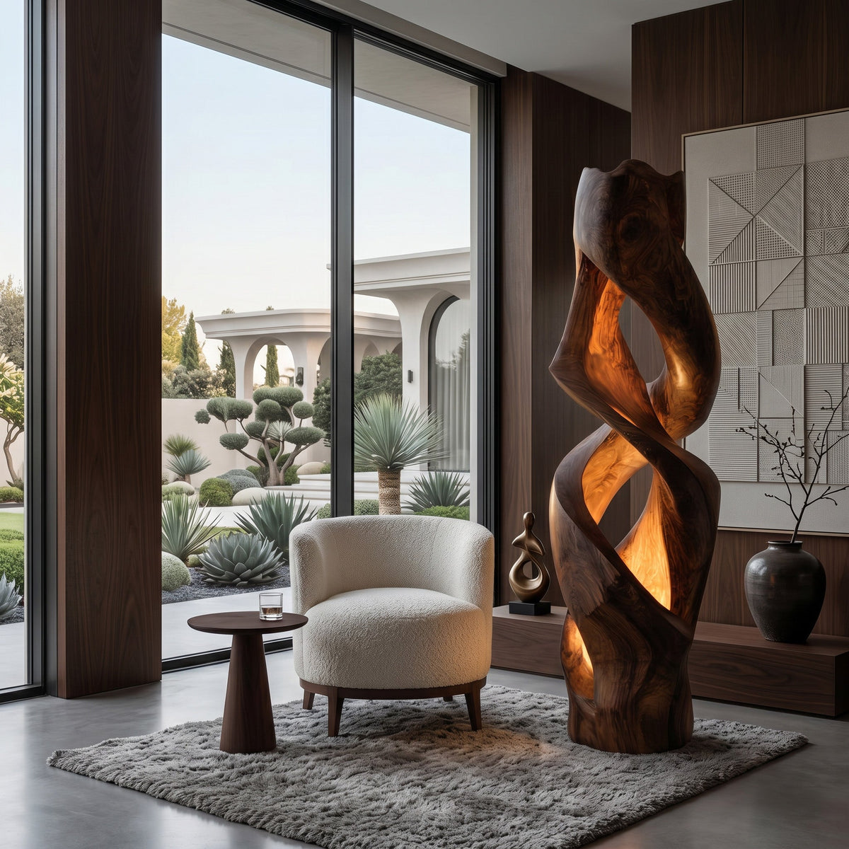 Contemporary Abstract Twisted Floor Lamp For Living Room