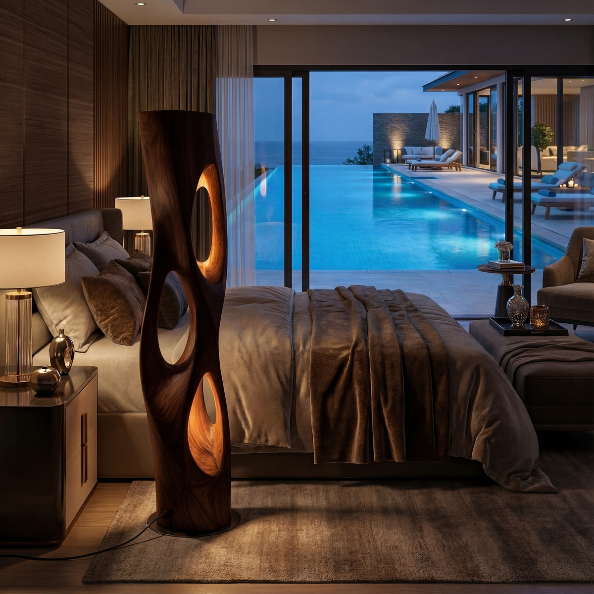 Contemporary Accent Lamp Bedroom Hotel Room Living Room Corner