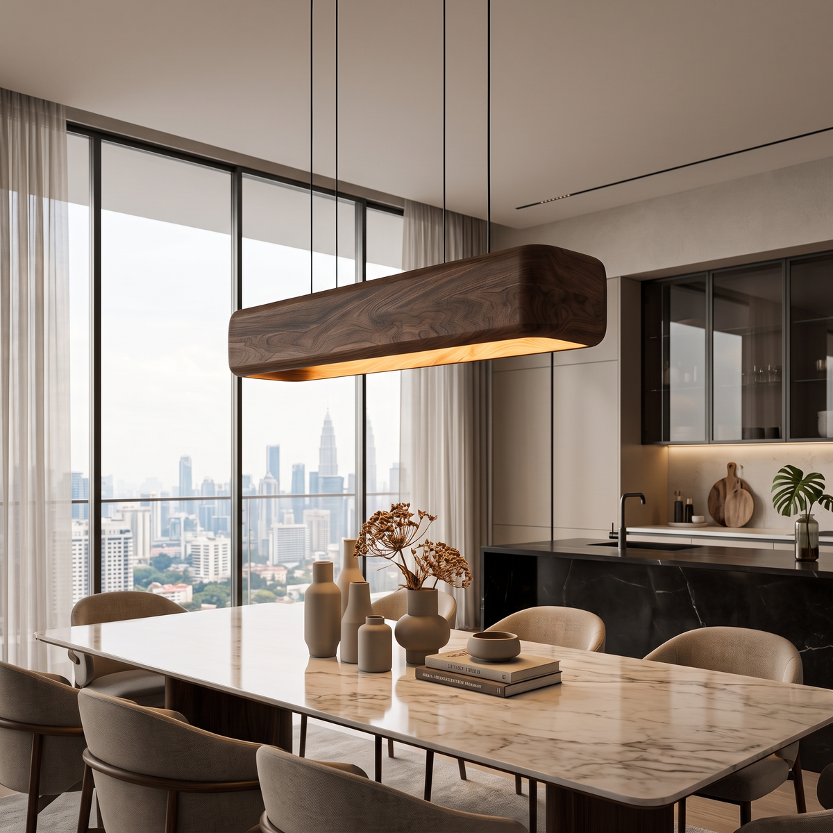 Minimalist Pendant Light Designed For Elegant Dining Table Lighting