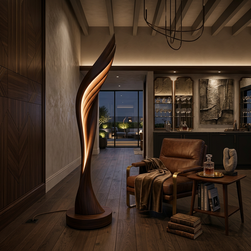 Minimalist Open Wing Floor Lamp For Contemporary Interior