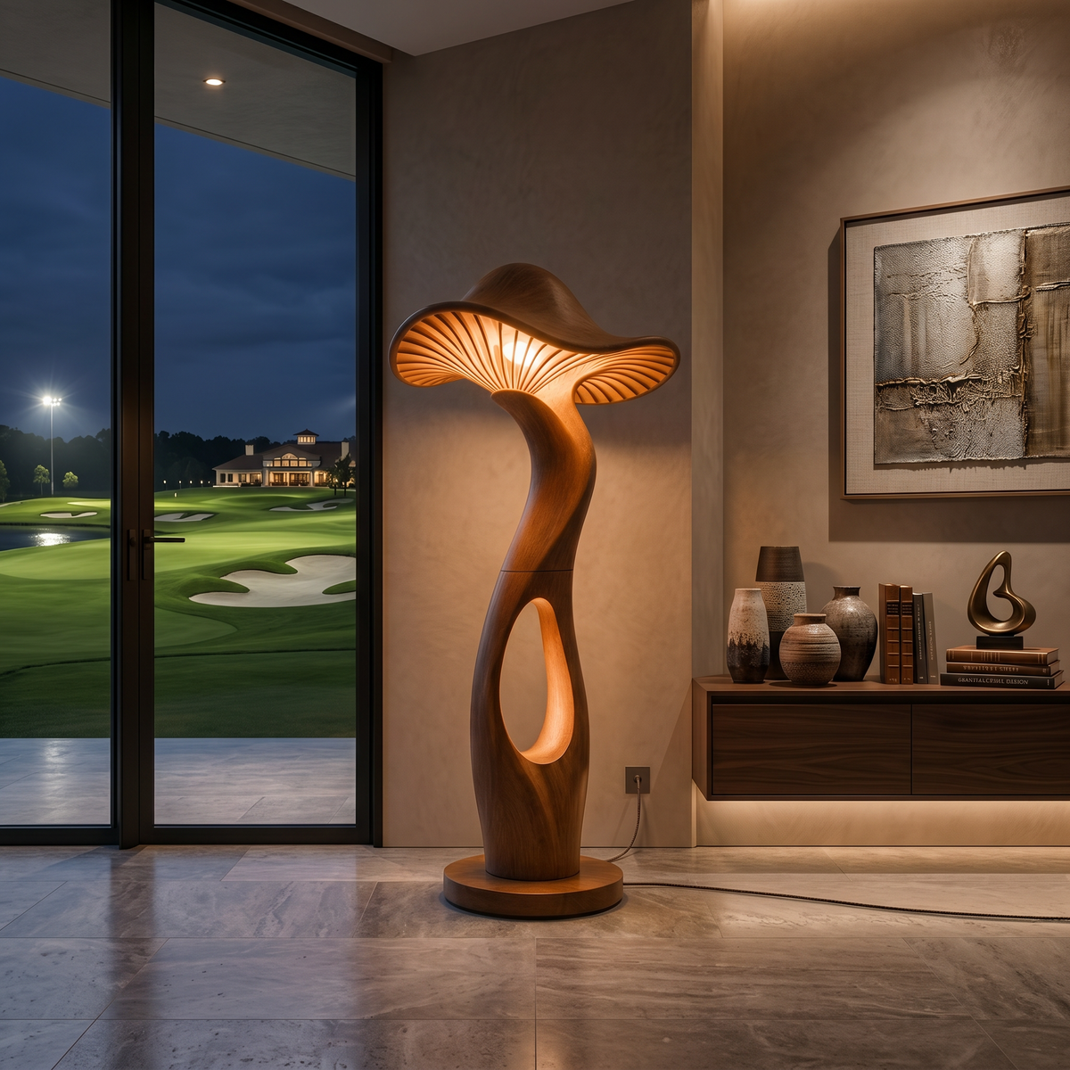 Modern Toadstool Floor Lamp For Lounge Area