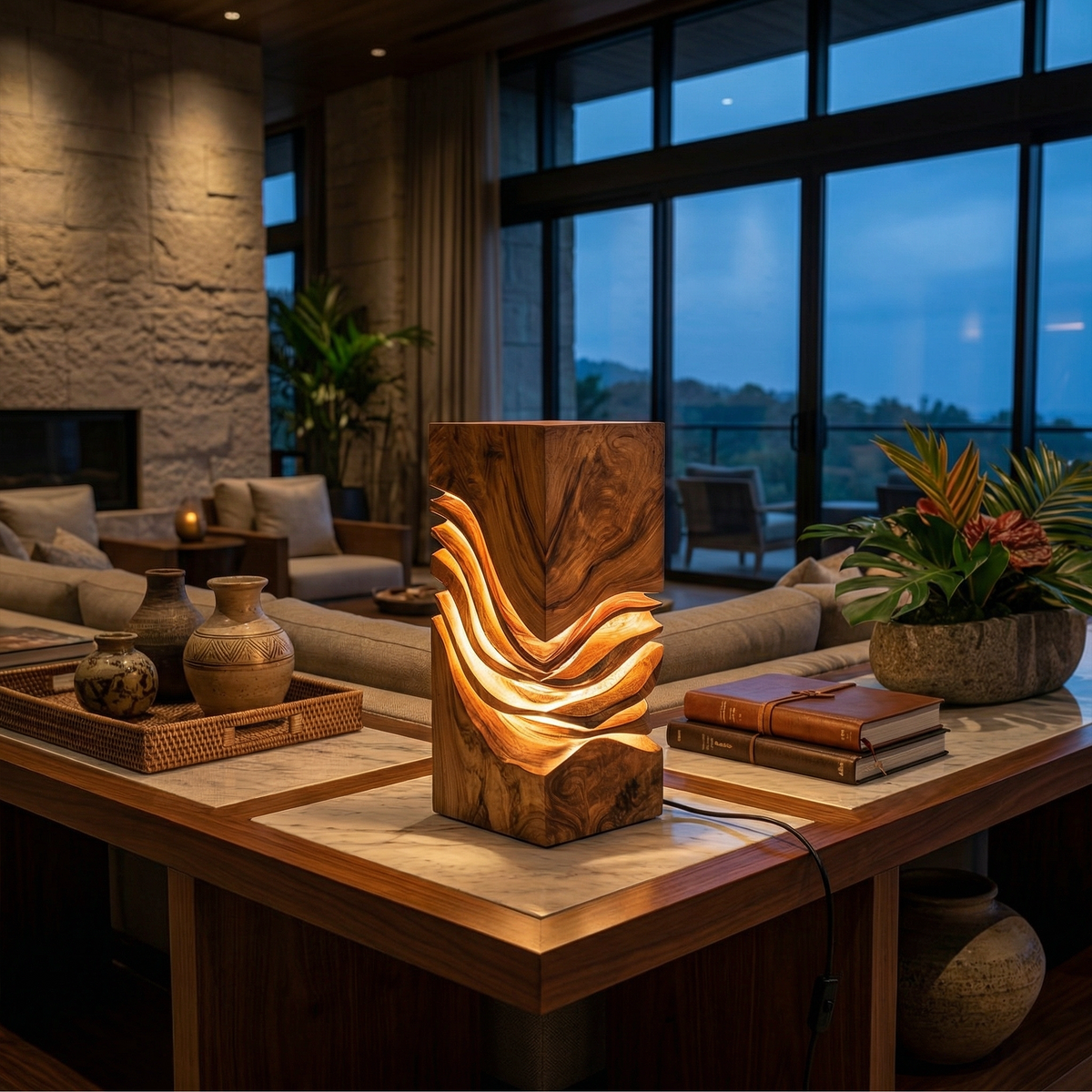 Modern Sculptural Lamp Entryway Console Living Room Hotel Lobby Corner