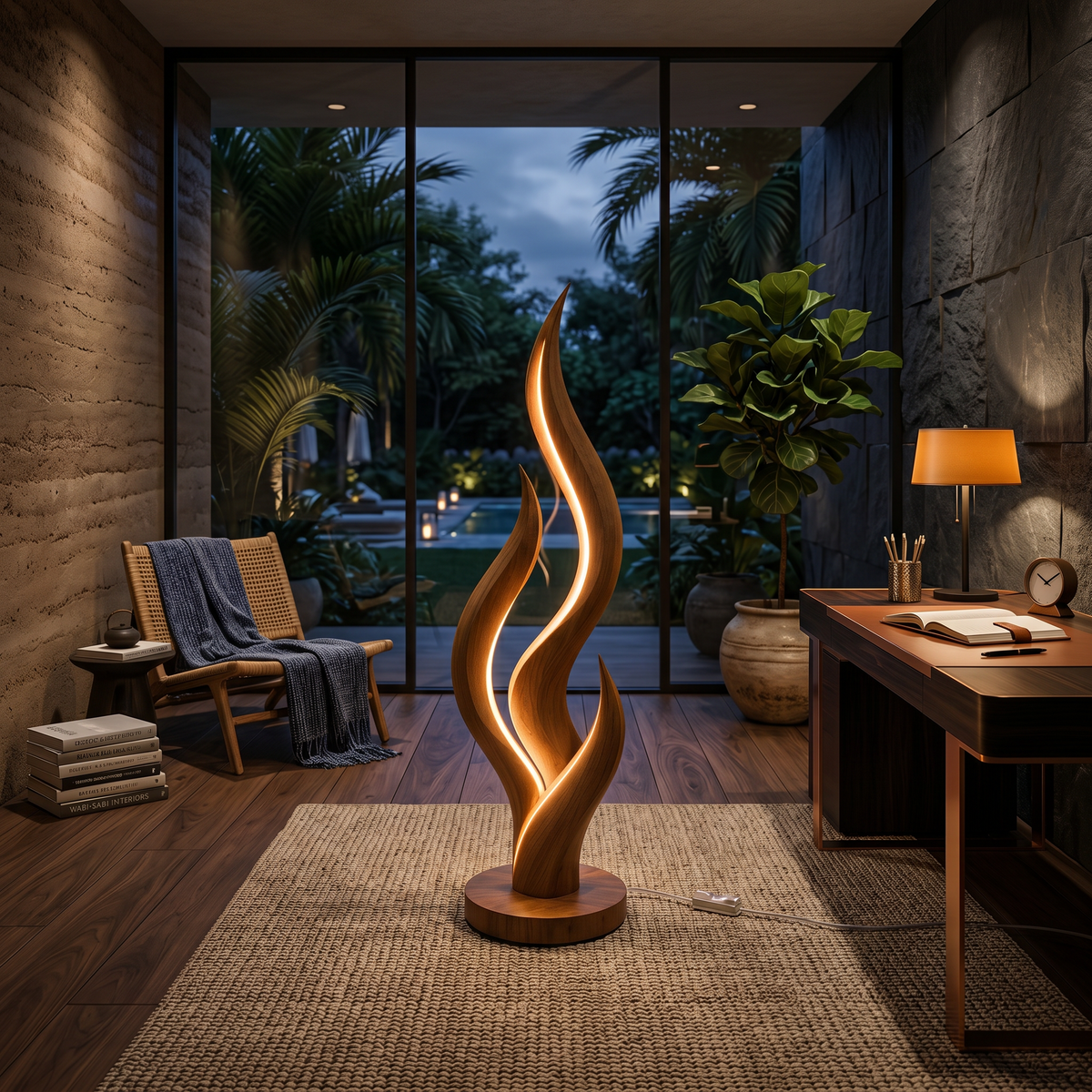 Modern Flow Curve Lamp For Bedroom Corner