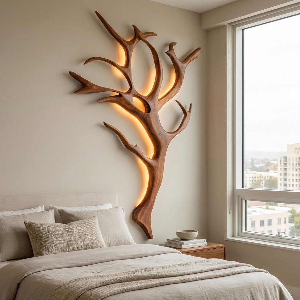 Handcrafted Branch Wall Lamp For Wall Decor