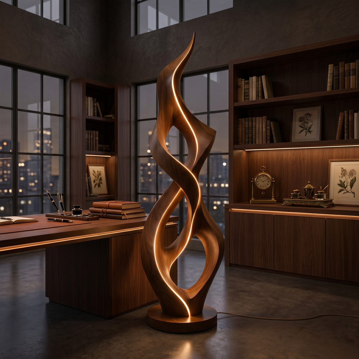 Organic Twist Floor Lamp For Cozy Living Room