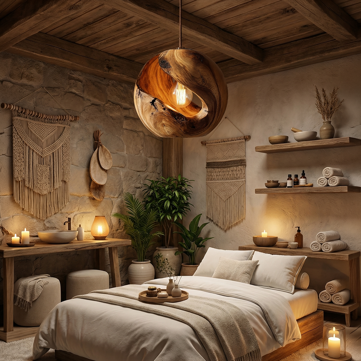 Japandi Accent Lamp Bedroom Nightstand Minimal Living Room Studio