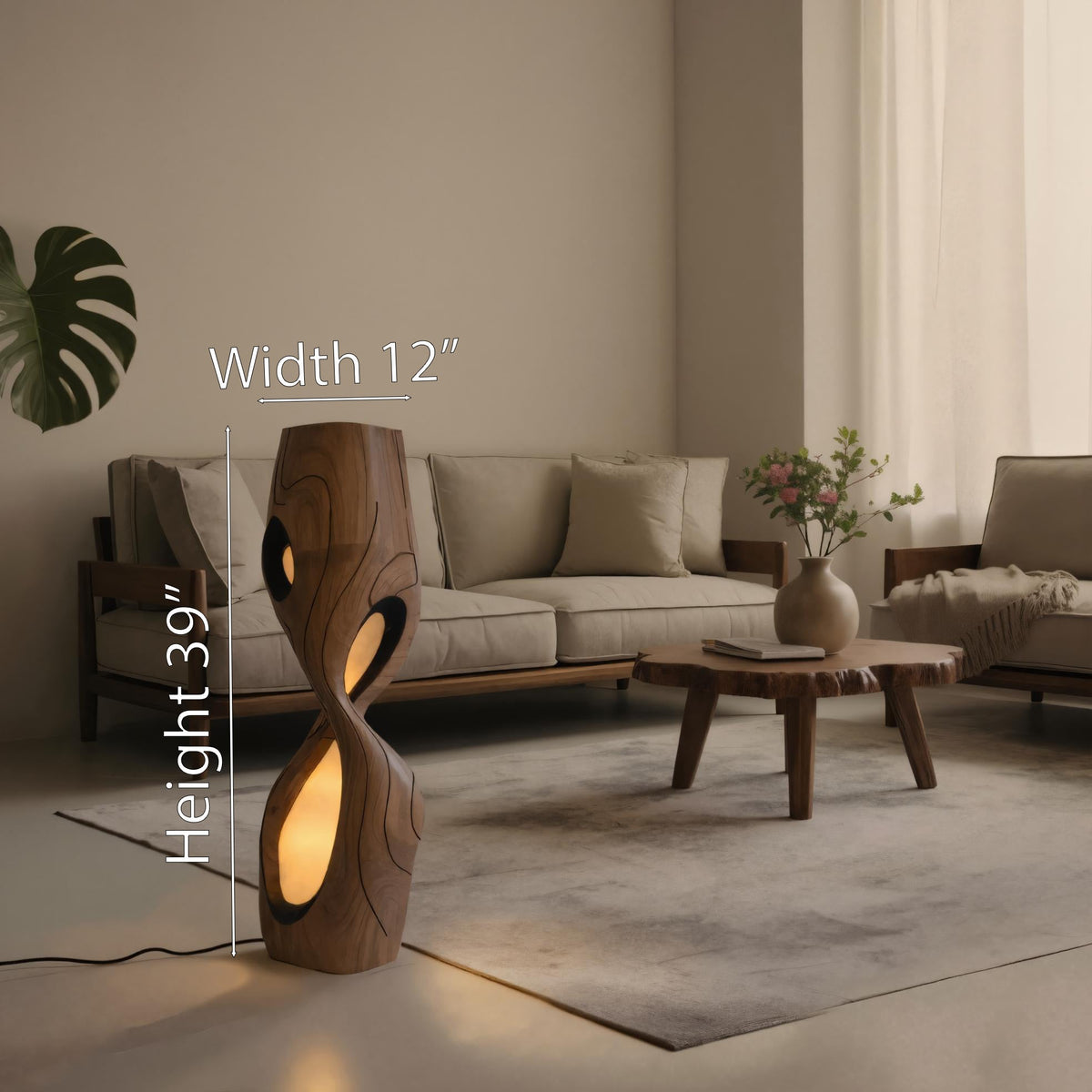 Modern Sculptural Floor Lamp For Living Room Or Bedroom