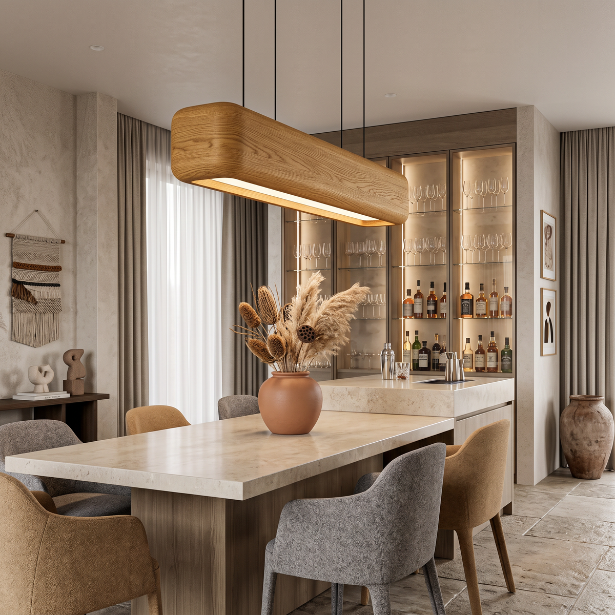 Minimalist Pendant Light Designed For Elegant Dining Table Lighting