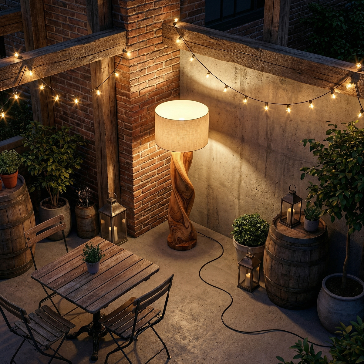 Industrial Sculptural Lamp Entryway Console Living Room Corner