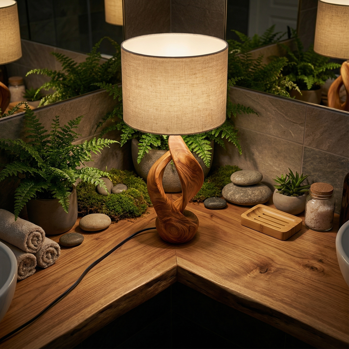 Boho Accent Table Lamp Bedroom Living Room Corner Space