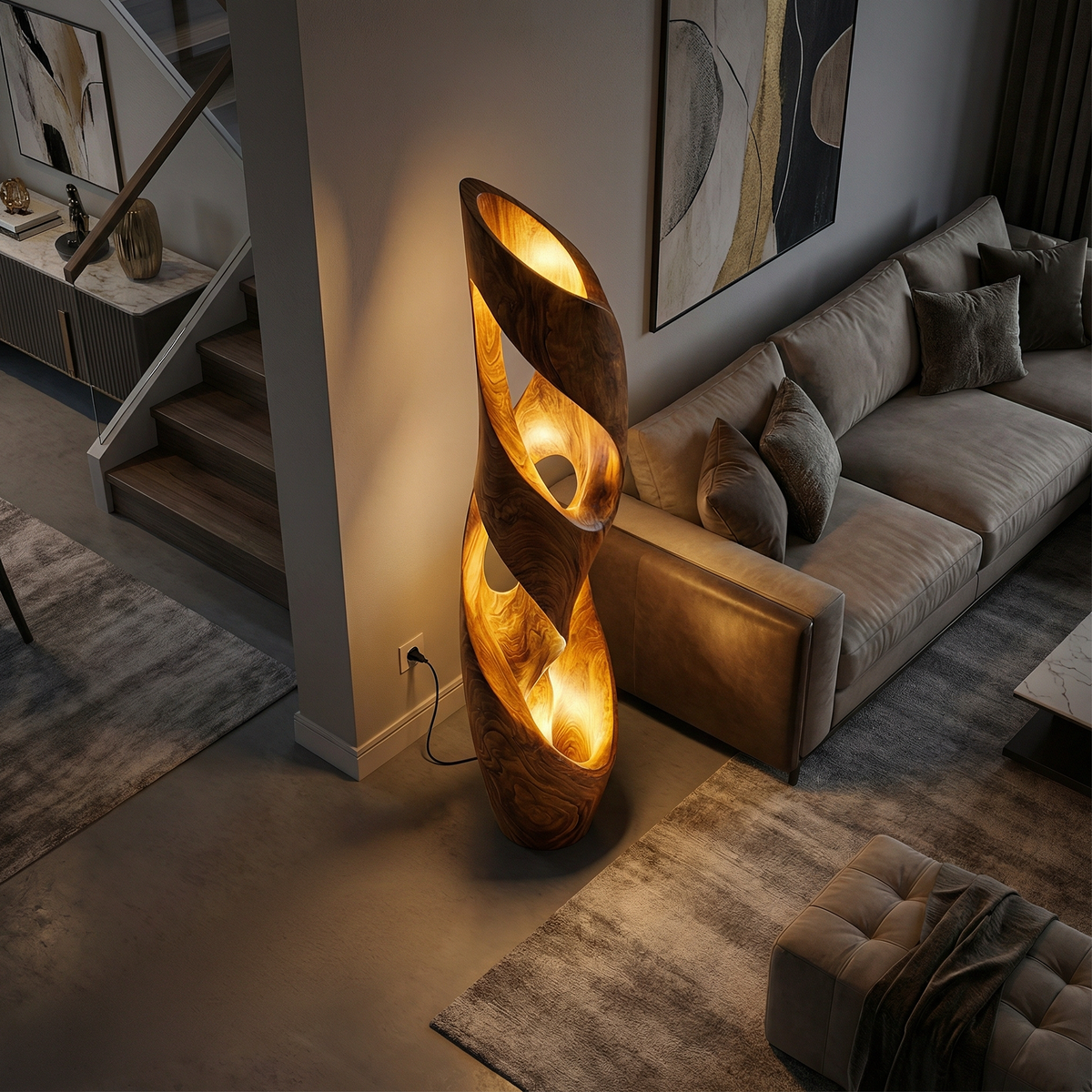 Contemporary Table Lamp Office Desk Living Room Corner Space