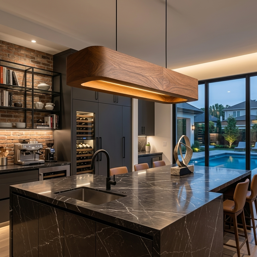 Modern Wooden Pendant Light For Kitchen