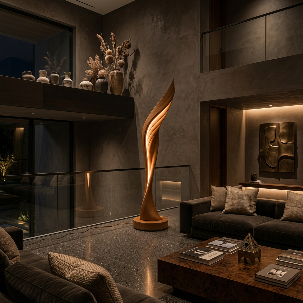 Minimalist Open Wing Floor Lamp For Contemporary Interior