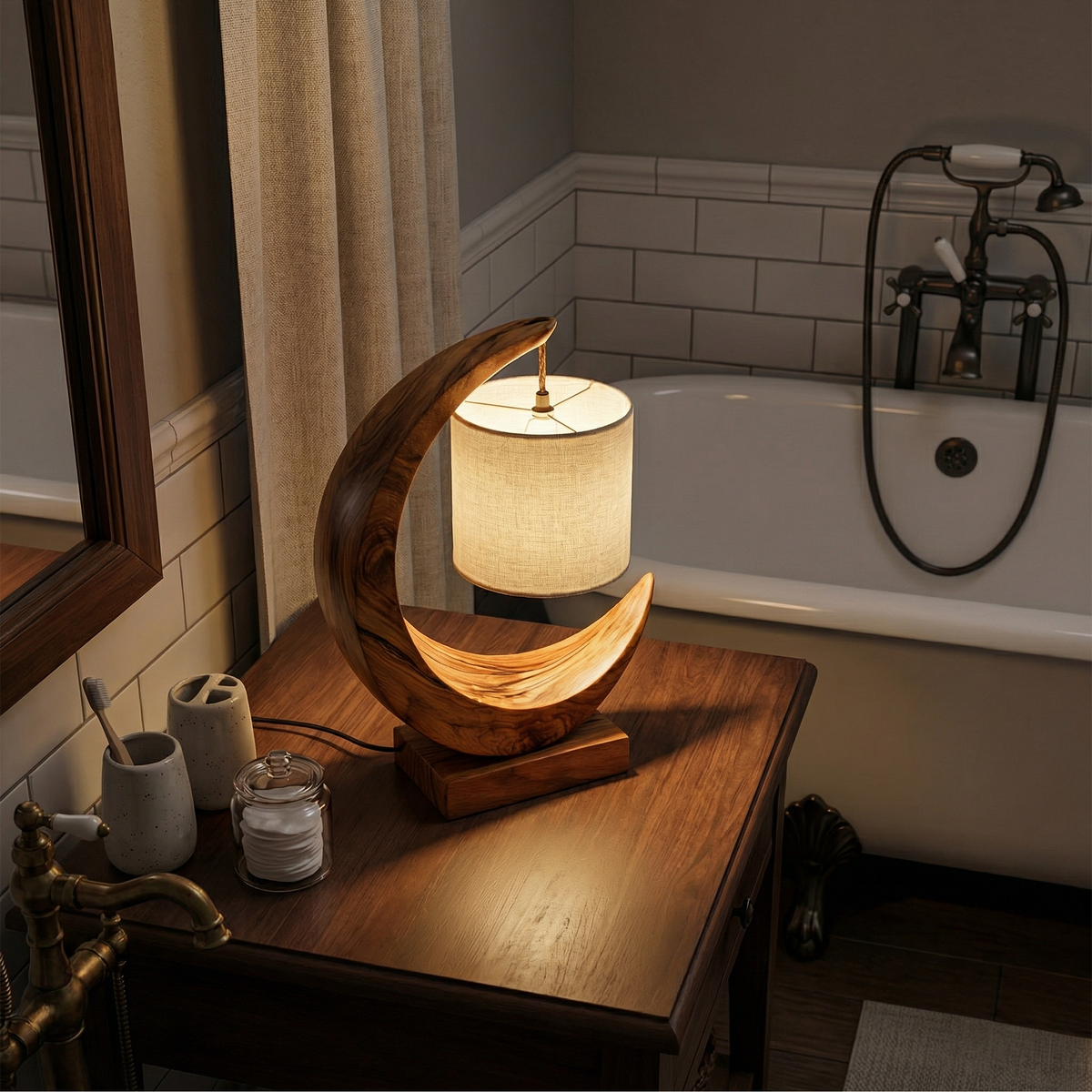 Minimalist Sculptural Table Lamp Bedroom Apartment Reading Nook Corner