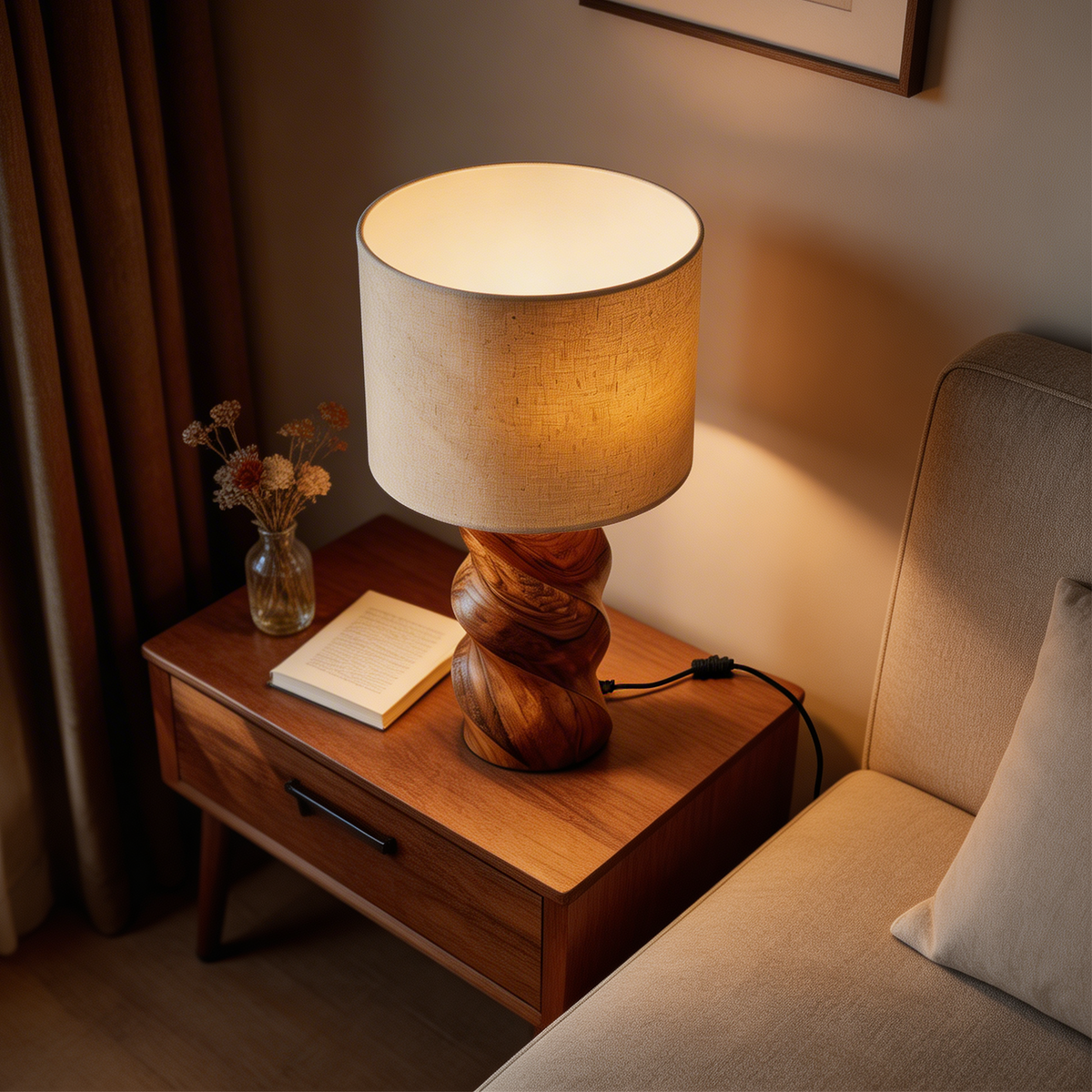 Mid Century Accent Lamp Living Room Bedroom Apartment Corner Space