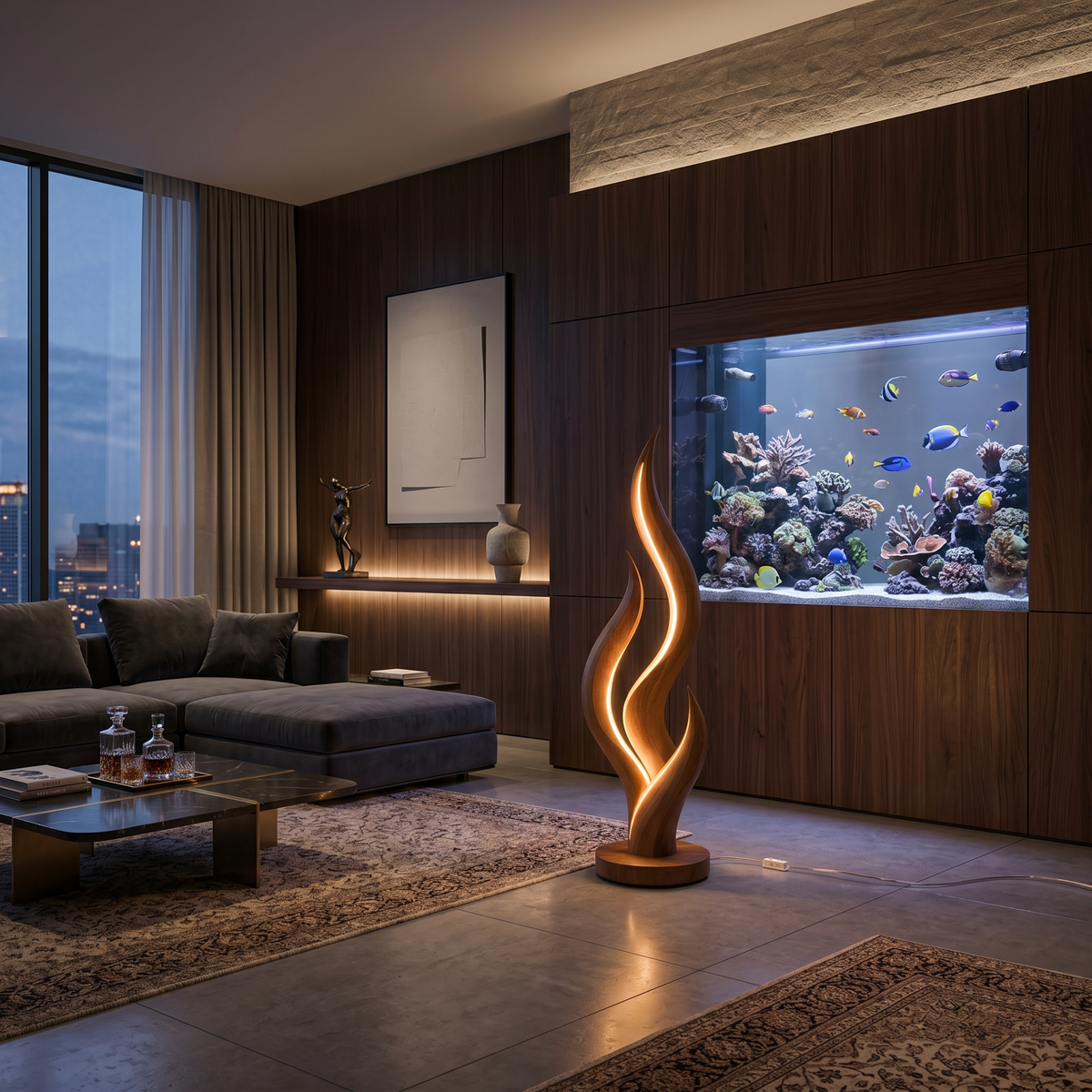 Modern Flow Curve Lamp For Bedroom Corner