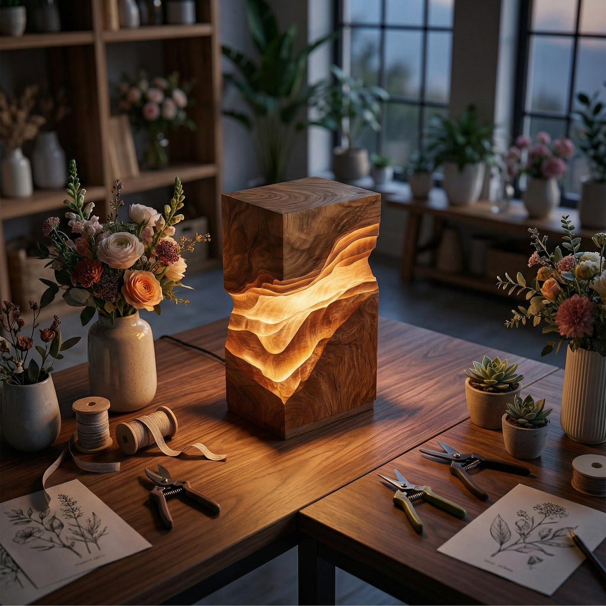 Organic Artistic Lamp Living Room Dining Room Reading Nook Corner
