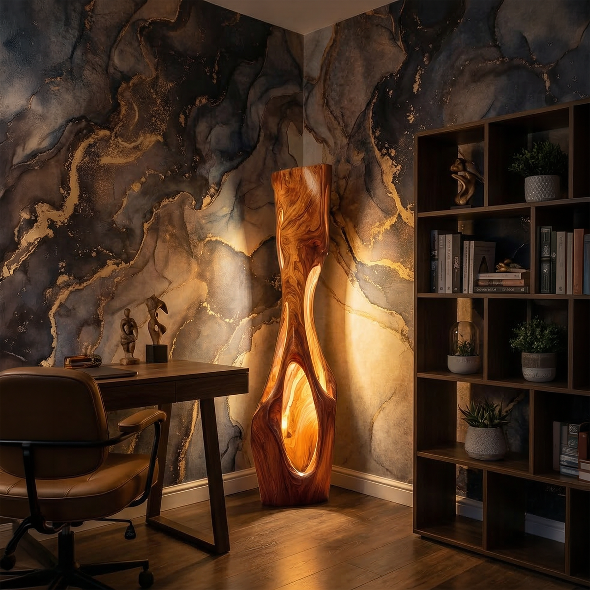 Modern Sculptural Table Lamp Living Room Bedroom Kitchen Corner