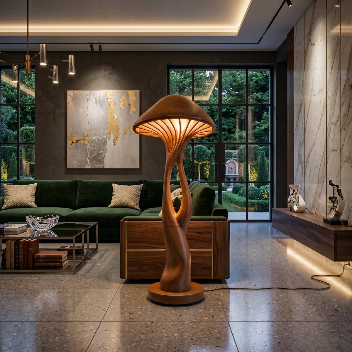 Organic Canopy Mushroom Floor Lamp For Bedside