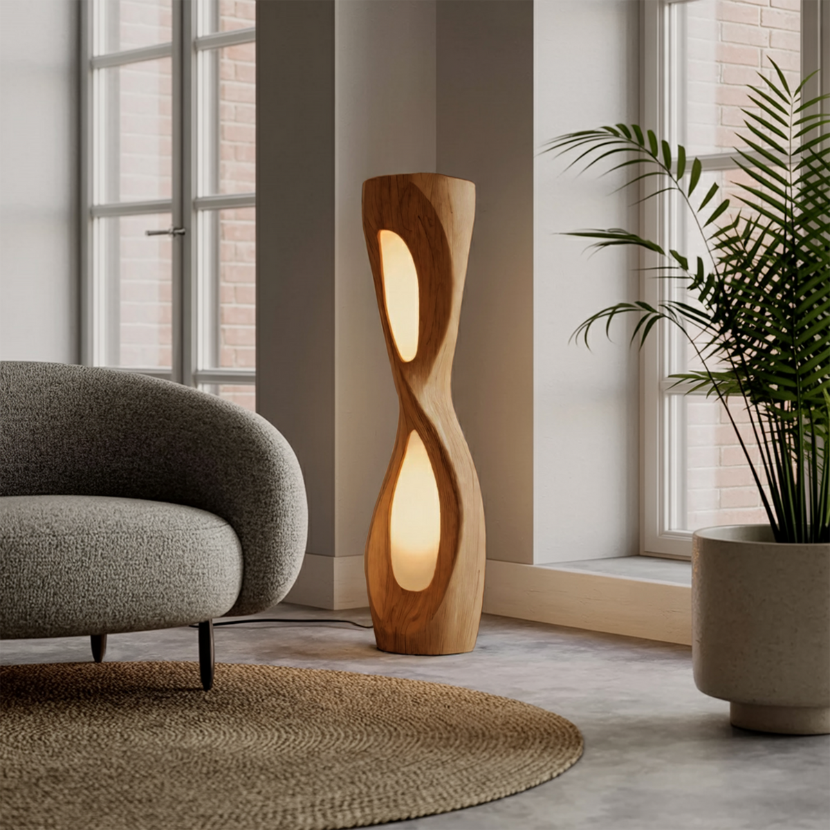 Modern Organic Sculptural Floor Lamp For Bedroom Decor