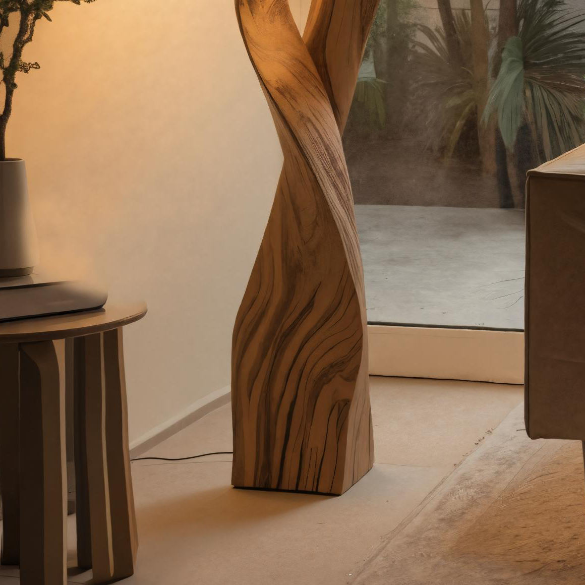 Modern Twisted Floor Lamp For Bedroom Or Living Room