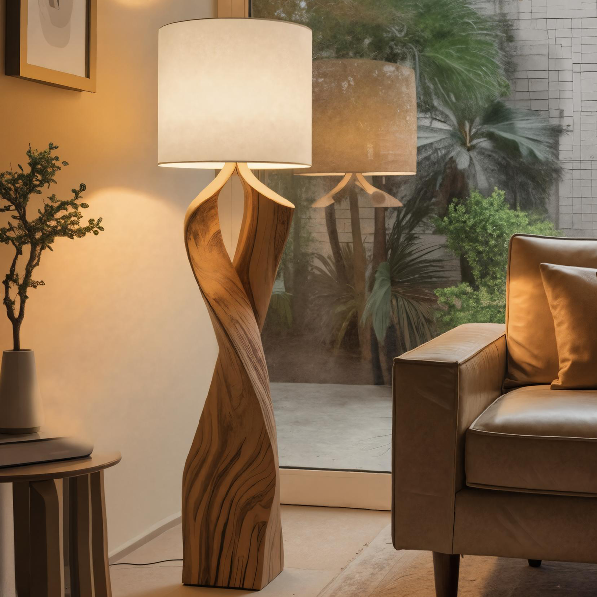 Modern Twisted Floor Lamp For Bedroom Or Living Room