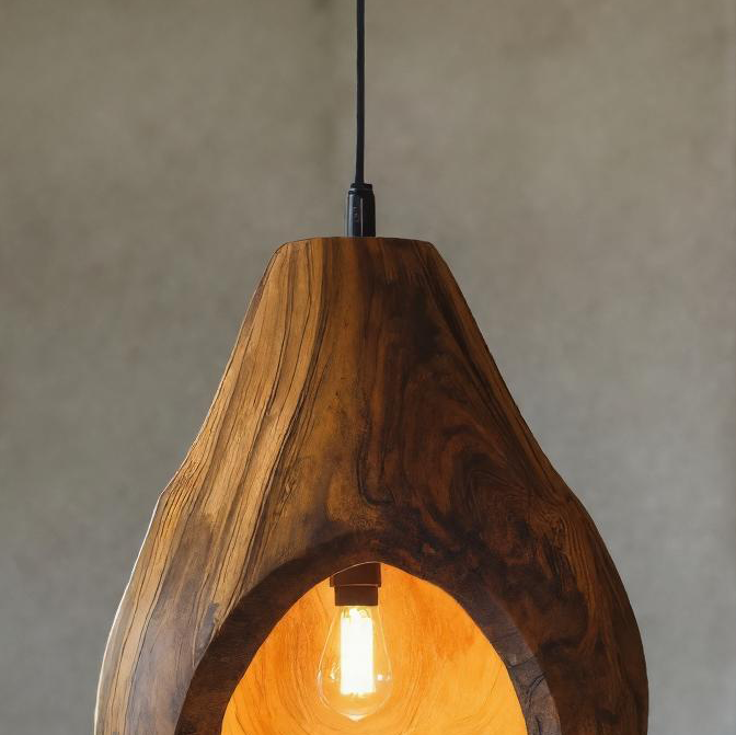 Artistic Pendant Light Carved Handmade For Living Room
