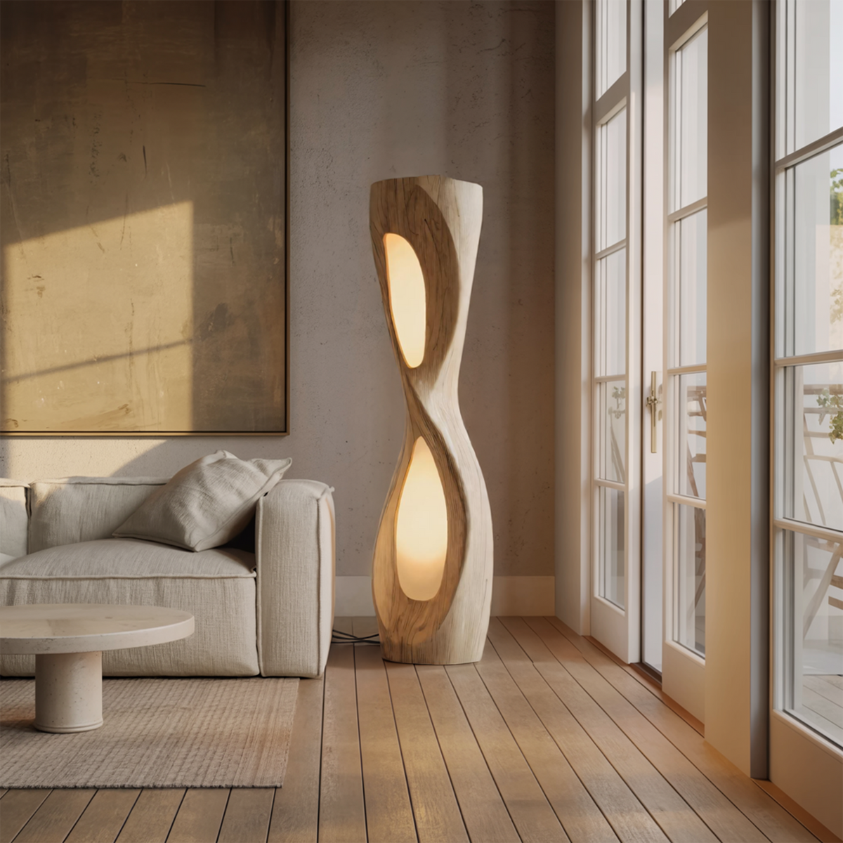 Modern Organic Sculptural Floor Lamp For Bedroom Decor
