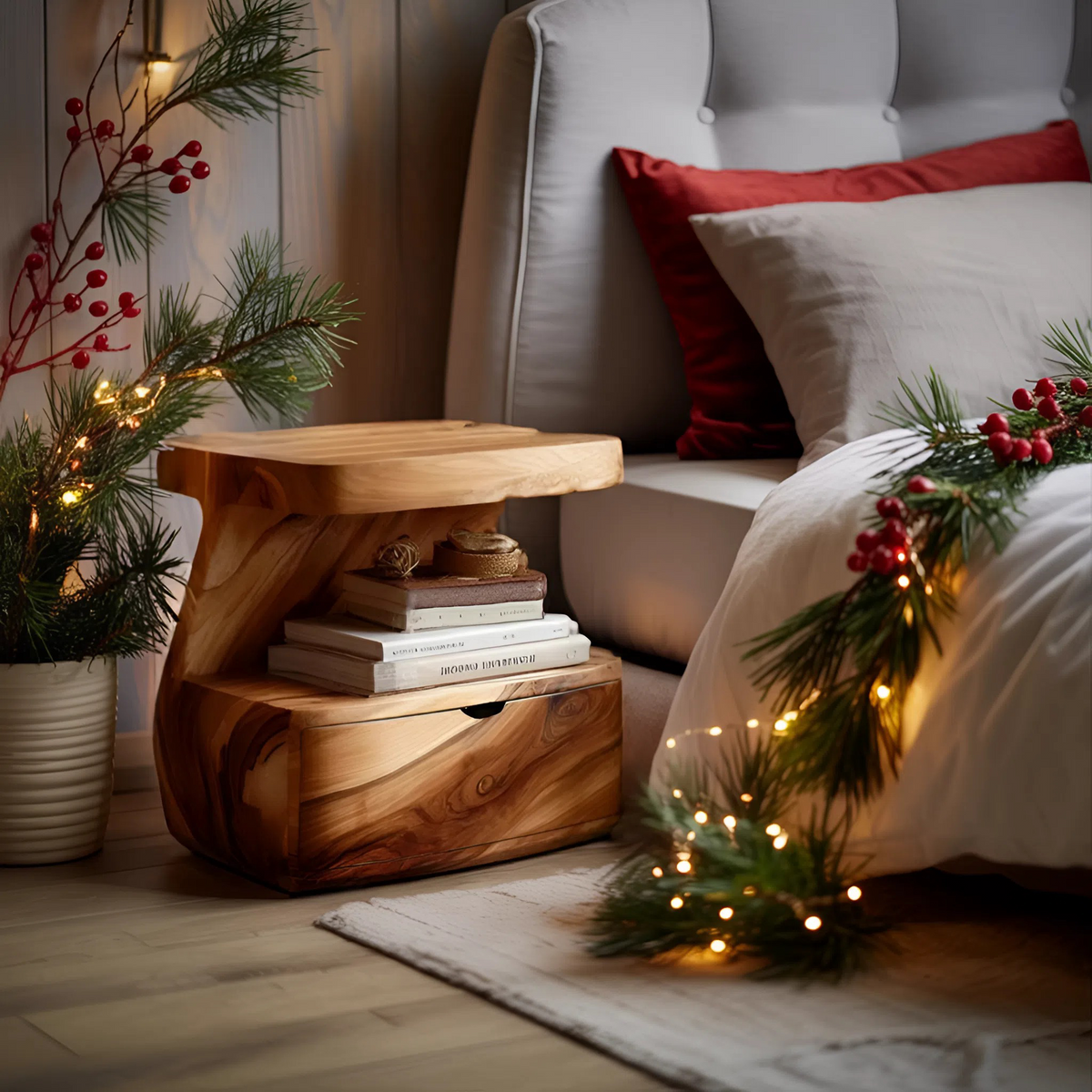 Modern Nightstand With Drawer For Bedroom