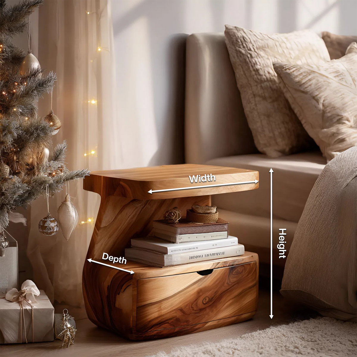 Modern Nightstand With Drawer For Bedroom