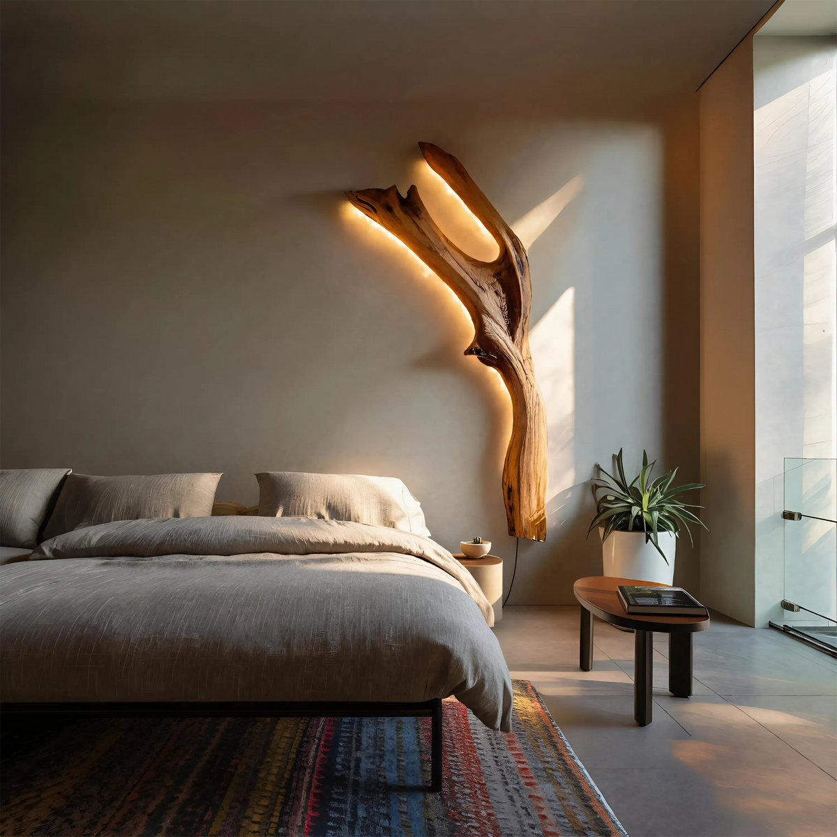 Contemporary Wall Sconce With Two Branch Design For Bedroom